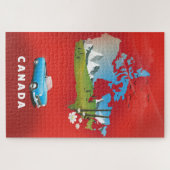 Canada illustreerde reisafdruk. legpuzzel (Horizontaal)