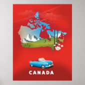 Canada illustreerde reisafdruk. poster (Voorkant)