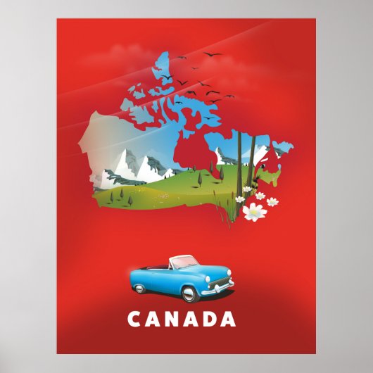 Canada illustreerde reisafdruk. poster (Voorkant)
