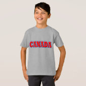 Canada in Bold Red Lettering T-shirt (Voorkant volledig)