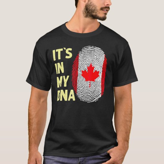 Canada in mijn dna Canadese vlaggenteam Canada T-shirt (Voorkant)