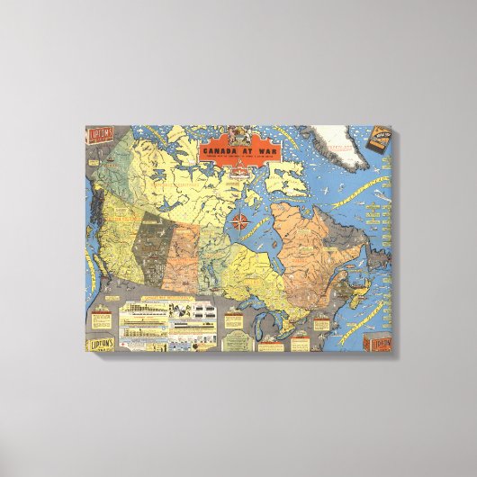 Canada in oorlog canvas afdruk (Voorkant)