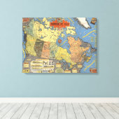 Canada in oorlog canvas afdruk (Insitu (Houten vloer))