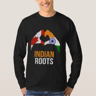 Canada India Vlag Indiase wortels T-shirt
