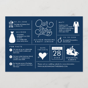 Canada Infographic Save the Date Annouting Kaart