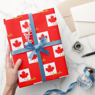 Canada inpakpapier, rood, Canadese vlag patriotten Cadeaupapier