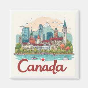 Canada Internationaal Reis Souvenir Voor Ontdekkin Magneet