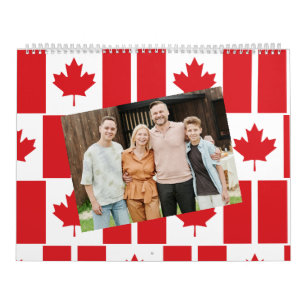 Canada   Invoegen Foto Canadese vlag patroon 2026 Kalender