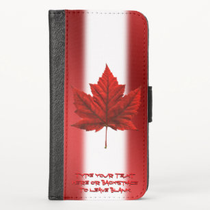 Canada iPhone Wallet Custom Canada Vlag Hoesjes