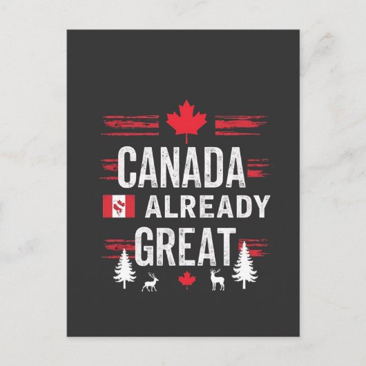 Canada is al een groot anti-MAGA anti-Trump land Feestdagenkaart (Voorkant)