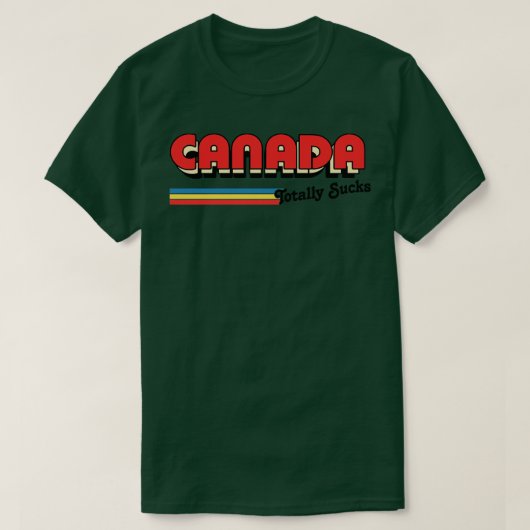 Canada is helemaal gek van humoristische retro typ t-shirt (Design voorkant)