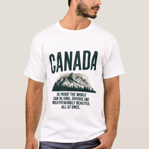Canada is het bewijs dat de wereld behoorlijk dive t-shirt