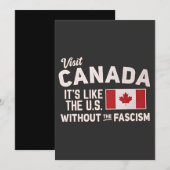 Canada is net als de VS, maar dan zonder fascisme Aankondiging (Voorkant / Achterkant)