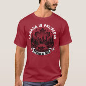 Canada is niet onbetaalbaar te koop t-shirt (Voorkant)