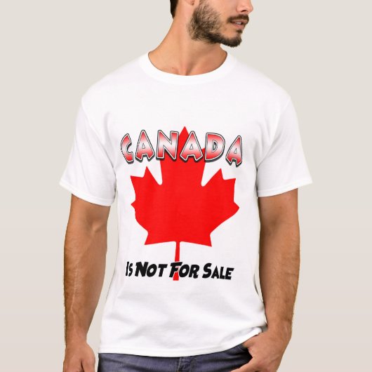 Canada is niet te koop basic T-shirt (Voorkant)