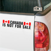 Canada is niet te koop bumpersticker met vlag (Op Truck)