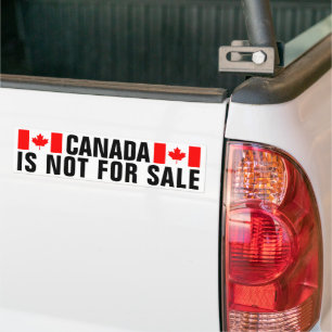 Canada is niet te koop bumpersticker met vlag