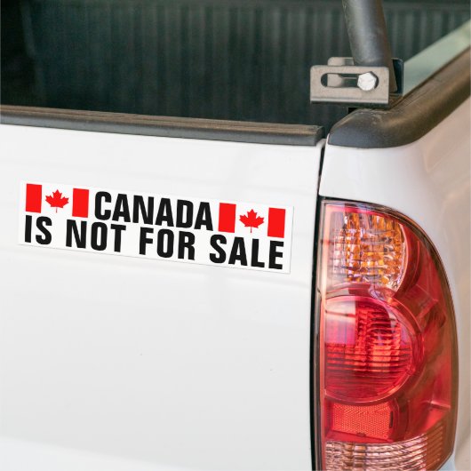Canada is niet te koop bumpersticker met vlag (Op Truck)