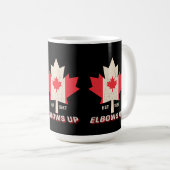 Canada is niet te koop Canadese Pride Elbows Up Koffiemok (Voorkant rechts)