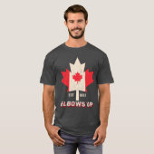 Canada is niet te koop Canadese Pride Elbows Up T-shirt (Voorkant volledig)