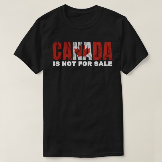 CANADA IS NIET TE KOOP Esdoornblad Vlag T-shirt (Design voorkant)