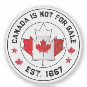 Canada is niet te koop Est 1867 Canadese vlag Sticker