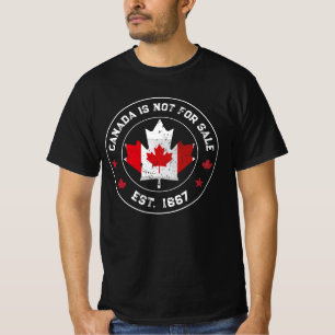Canada is niet te koop Est 1867 Canadese Vlag T-shirt