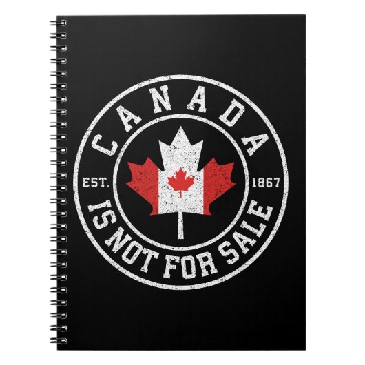 Canada is niet te koop EST. 1867 Trots Canadees Notitieboek (Voorkant)