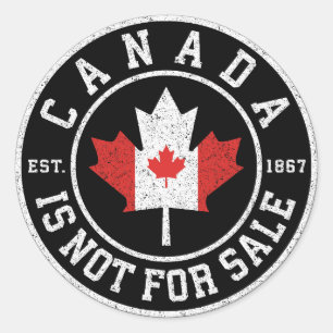 Canada is niet te koop EST. 1867 Trots Canadees Ronde Sticker