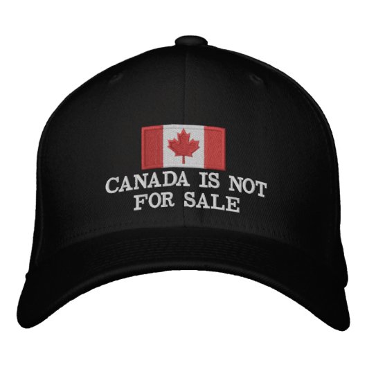 Canada Is Niet Te Koop Geborduurde Pet (Voorkant)