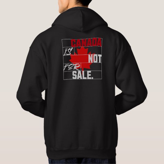 Canada is niet te koop hoodie (Achterkant)