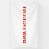 Canada is niet te koop minimalistische witte rode spandoek (Verticaal)
