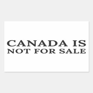 canada is niet te koop-politieke boodschap rechthoekige sticker