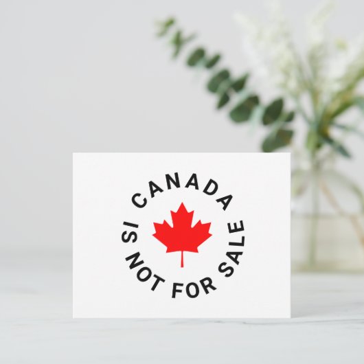 Canada is niet te koop rode esdoornblad aangepaste briefkaart (Staand voorkant)