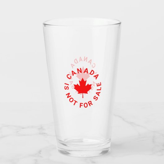 Canada is niet te koop rode esdoornblad aangepaste glas (Achterkant)