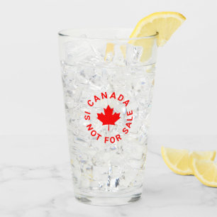 Canada is niet te koop rode esdoornblad aangepaste glas