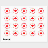 Canada is niet te koop rode esdoornblad aangepaste ronde sticker (Vel)