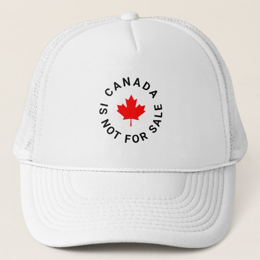 Canada is niet te koop rode esdoornblad aangepaste trucker pet (Voorkant)