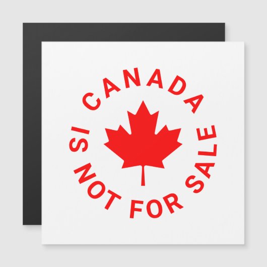 Canada is niet te koop rode esdoornblad tekstmagne (Voorkant / Achterkant)