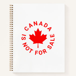 Canada is niet te koop rode esdoornblad typografie notitieboek