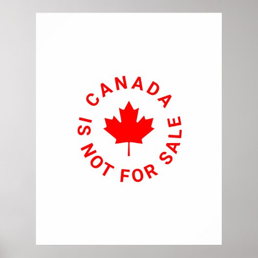 Canada is niet te koop rode esdoornblad typografie poster (Voorkant)