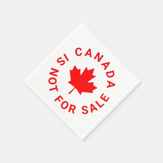 Canada is niet te koop rode esdoornblad typografie servet (Hoek)