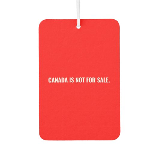 Canada is niet te koop rood wit tekst minimalist luchtverfrisser (Voorkant)