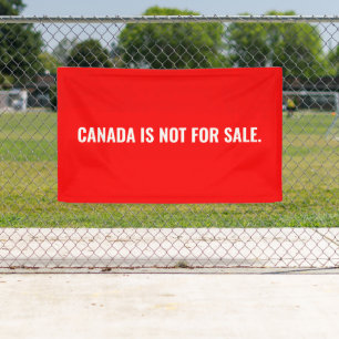 Canada is niet te koop rood wit tekst minimalist spandoek