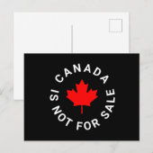 Canada is niet te koop tekst rood esdoornblad zwar briefkaart (Voorkant / Achterkant)