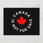 Canada is niet te koop tekst rood esdoornblad zwar briefkaart (Voorkant)