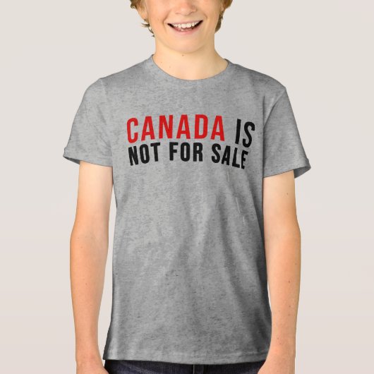 Canada is niet te koop Tri-Blend shirt (Voorkant)