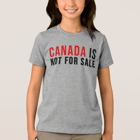 Canada is niet te koop Tri-Blend shirt (Voorkant)