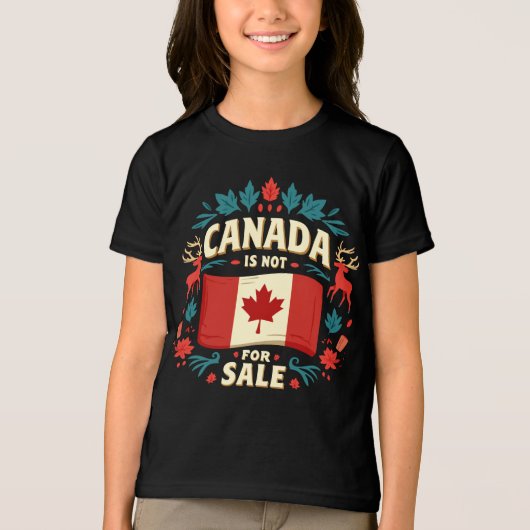 Canada is niet te koop Tri-Blend shirt (Voorkant)