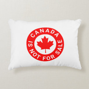 Canada is niet te koop typografie rode esdoorn bla accent kussen